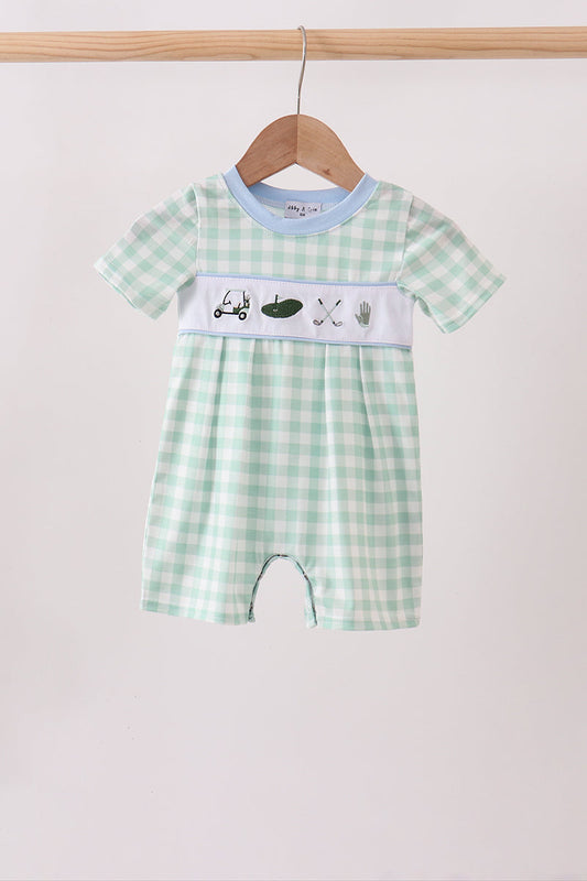 Golf Embroidered Boy Romper