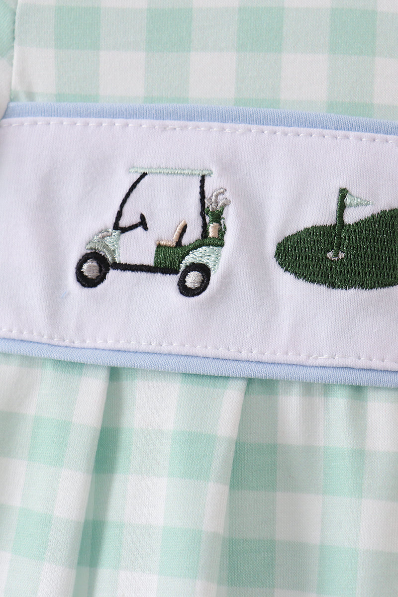 Golf Embroidered Boy Romper