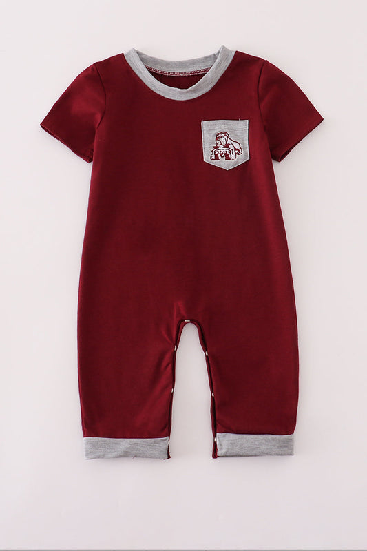 Mississippi State Embroidered Romper