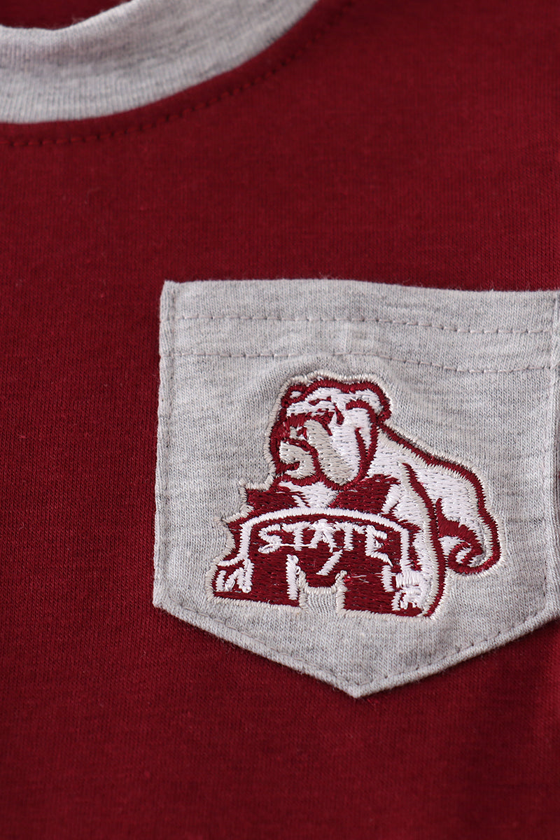 Mississippi State Embroidered Romper