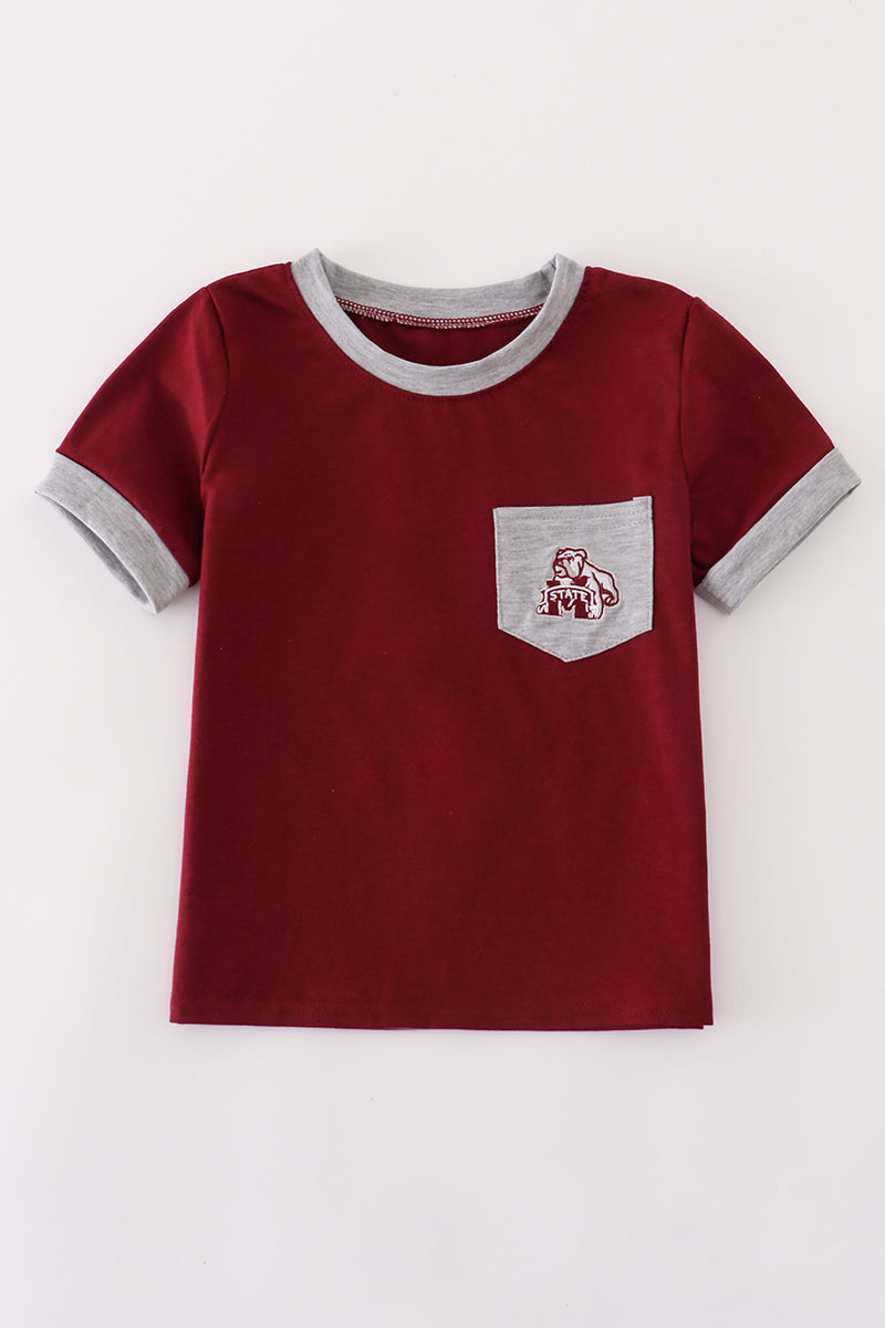 Mississippi State Embroidered Tee