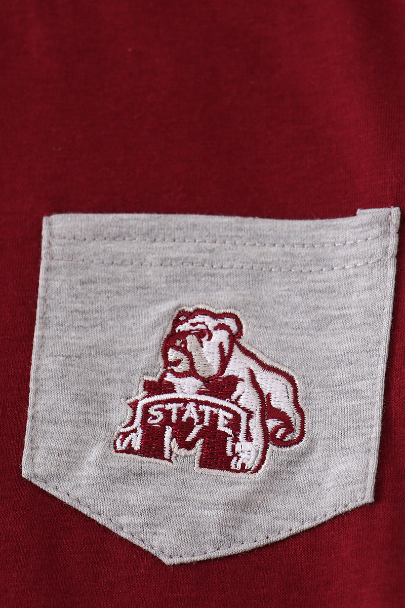 Mississippi State Embroidered Tee