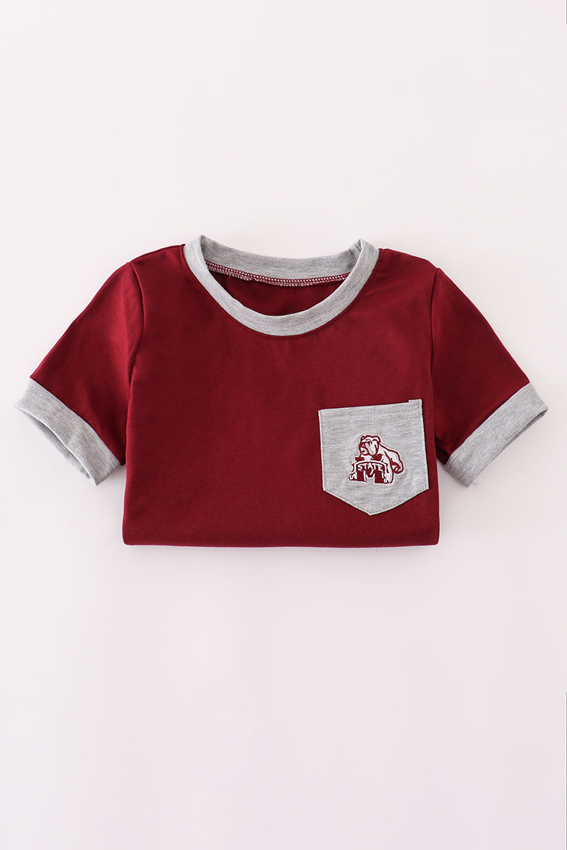 Mississippi State Embroidered Tee