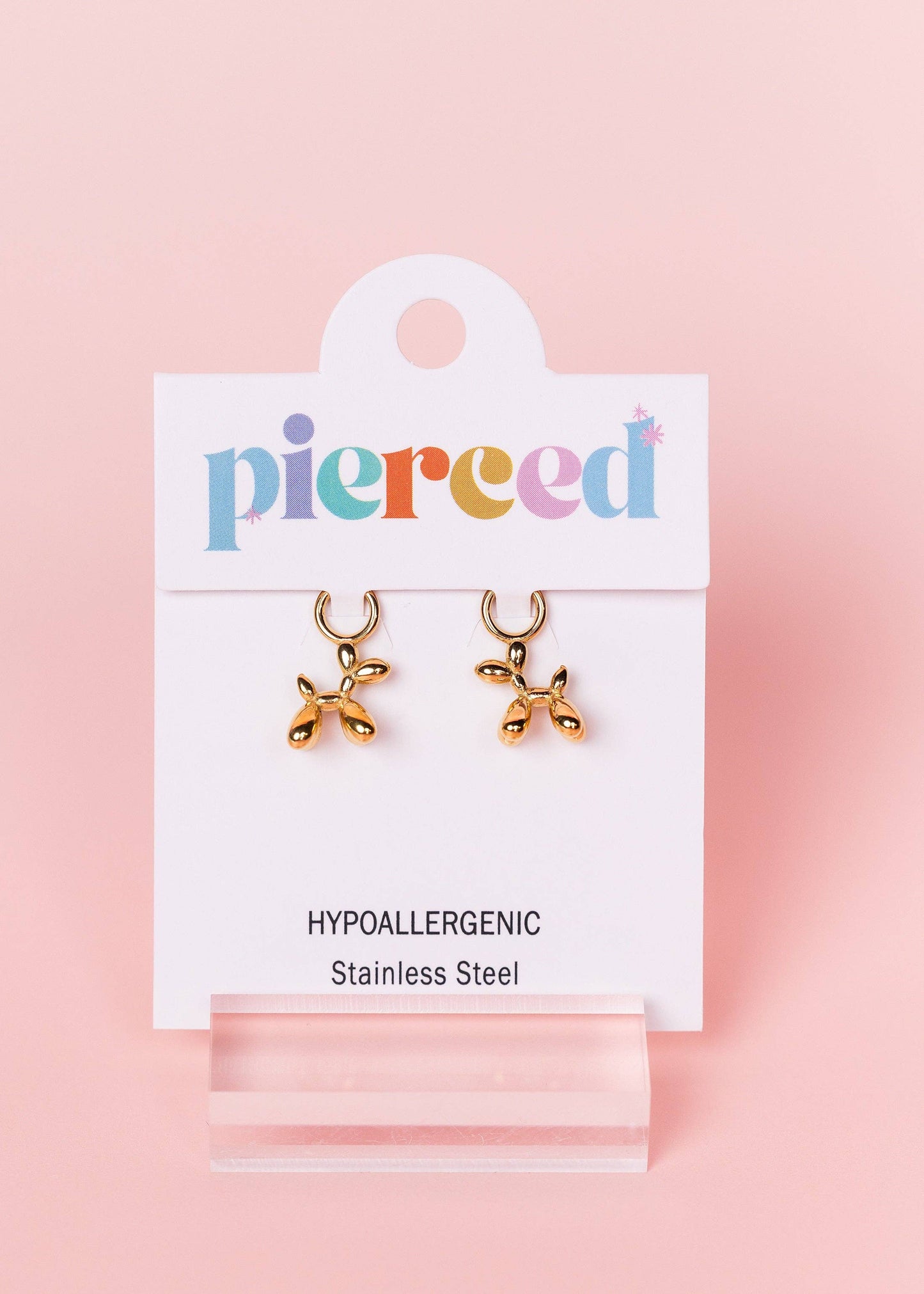 Balloon Dog Huggie Earring Charms