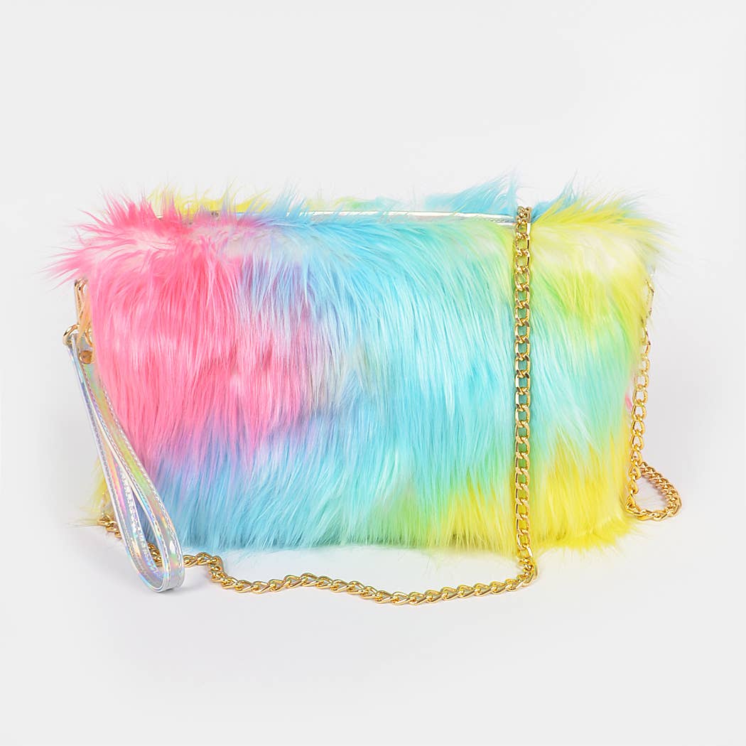 Multicolor Fur Purse
