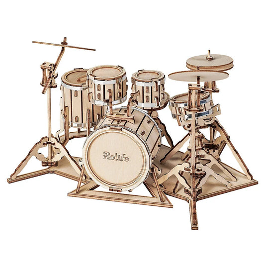 Drum Kit 3D Wooden Model