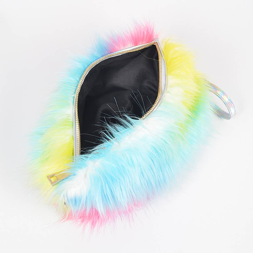 Multicolor Fur Purse