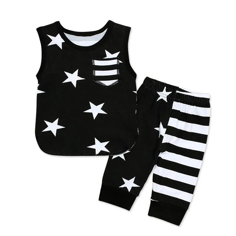 White Star Striped Tank Set