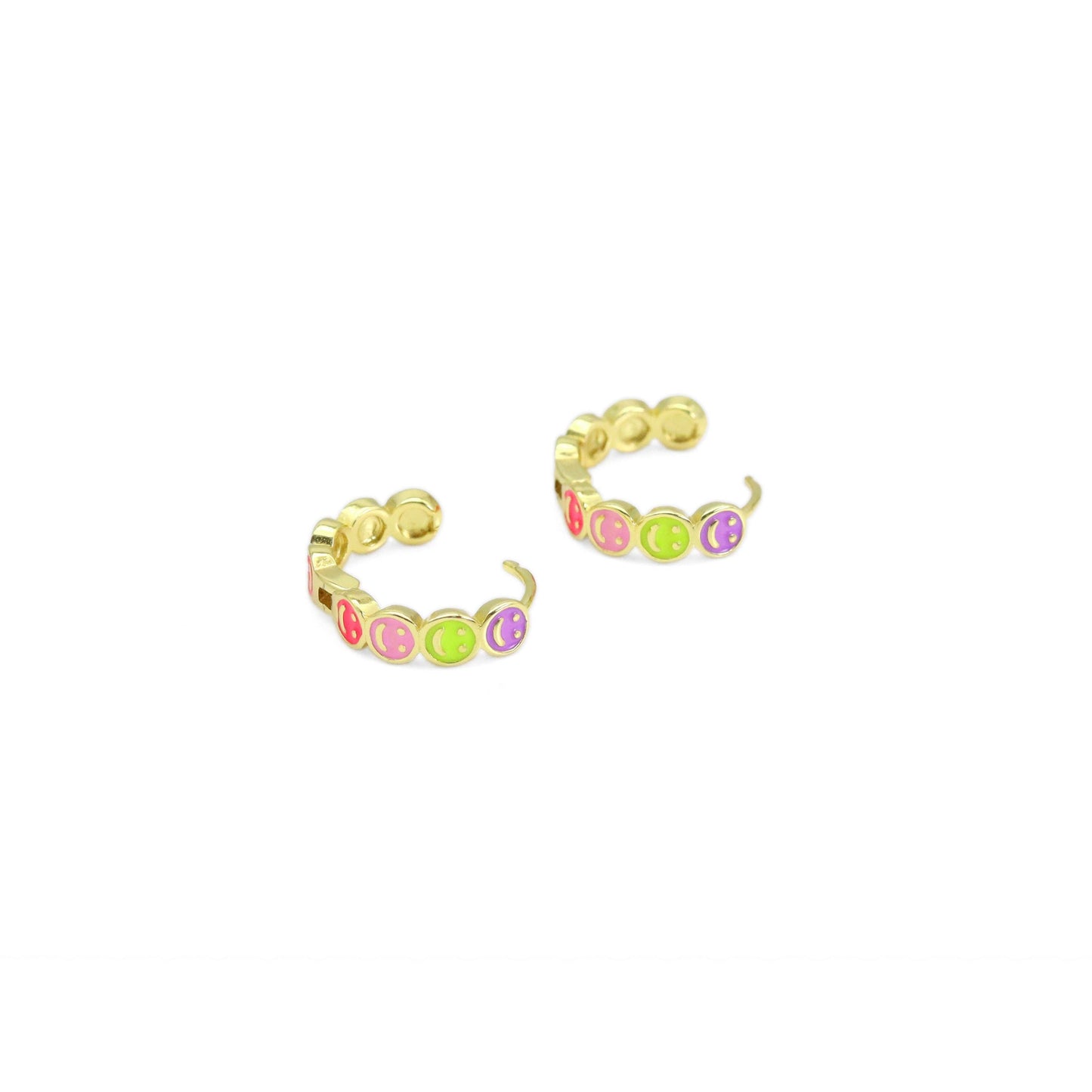 Smiley Face Hoop Earrings
