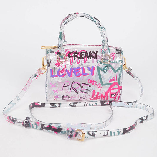 Clear Graffiti Purse