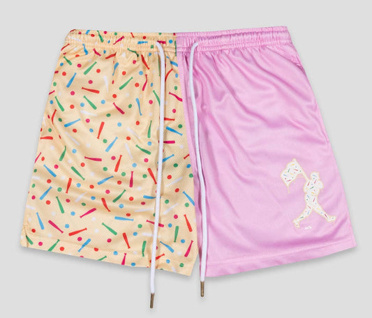Batter Up Bakery Confetti Cupcake Diamond Air Mesh Shorts