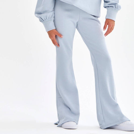 Slit Hem Cotton Pants