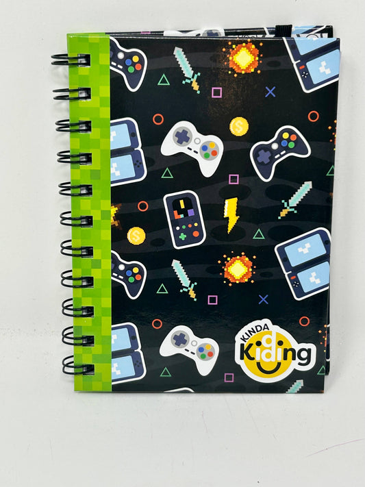 Gamer Pattern Spiral-Bound Notebook