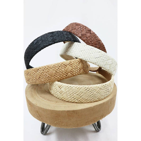 Woven Straw Headbands- Assorted