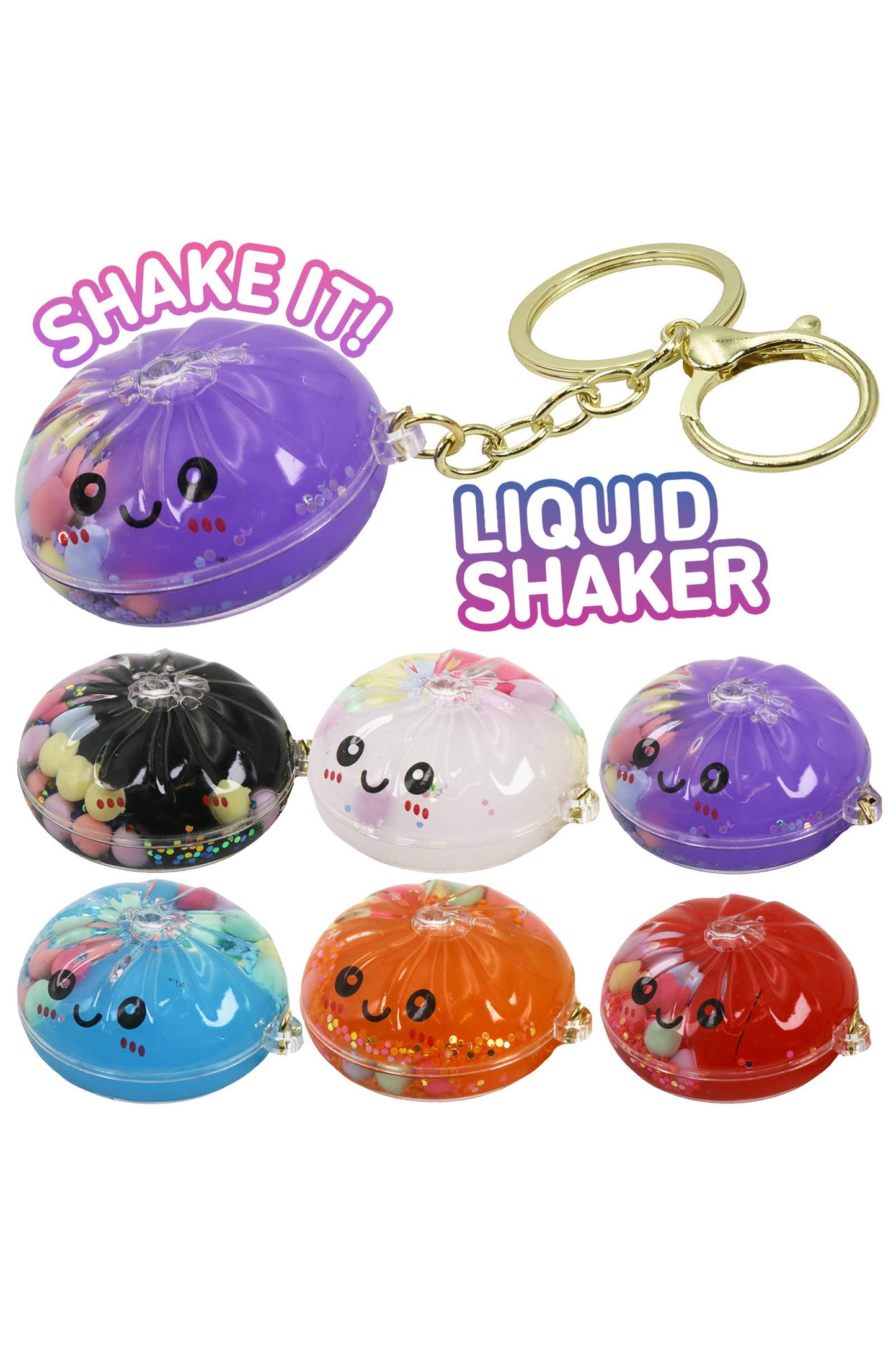 Dumpling Liquid Shaker Keychain