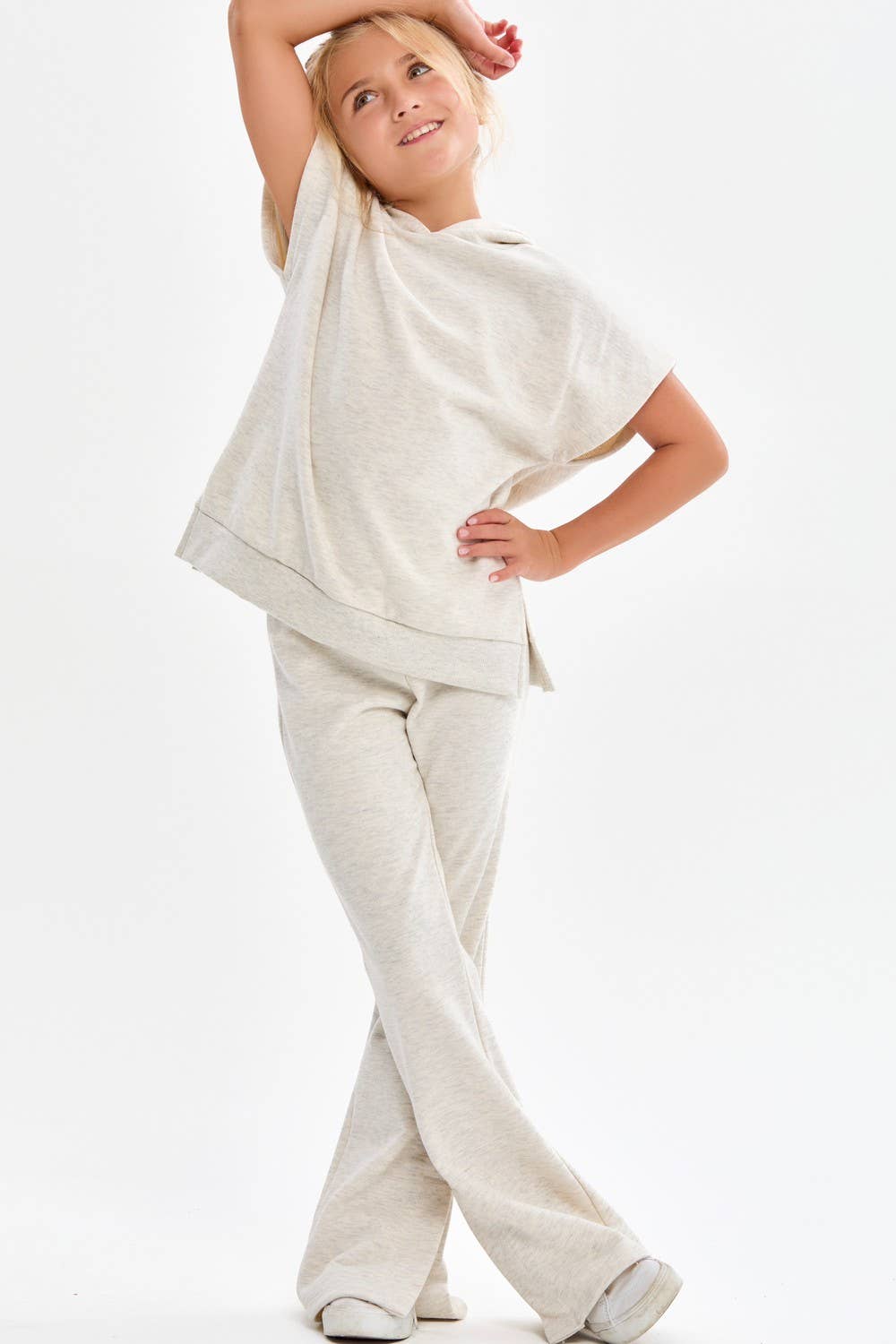 Slit Hem Cotton Pants