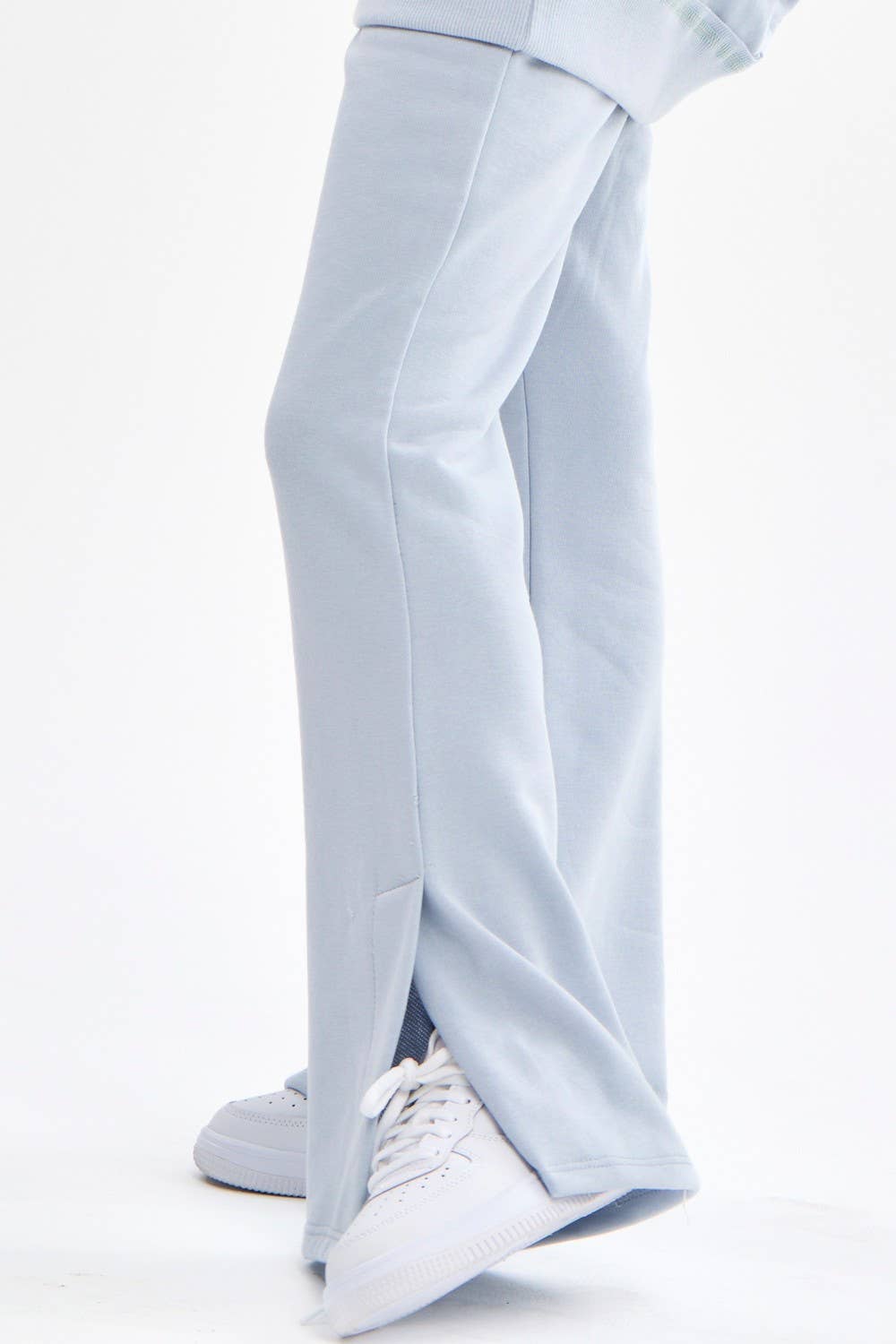 Slit Hem Cotton Pants