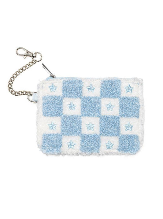 Checkered Stars Keychain Pouch