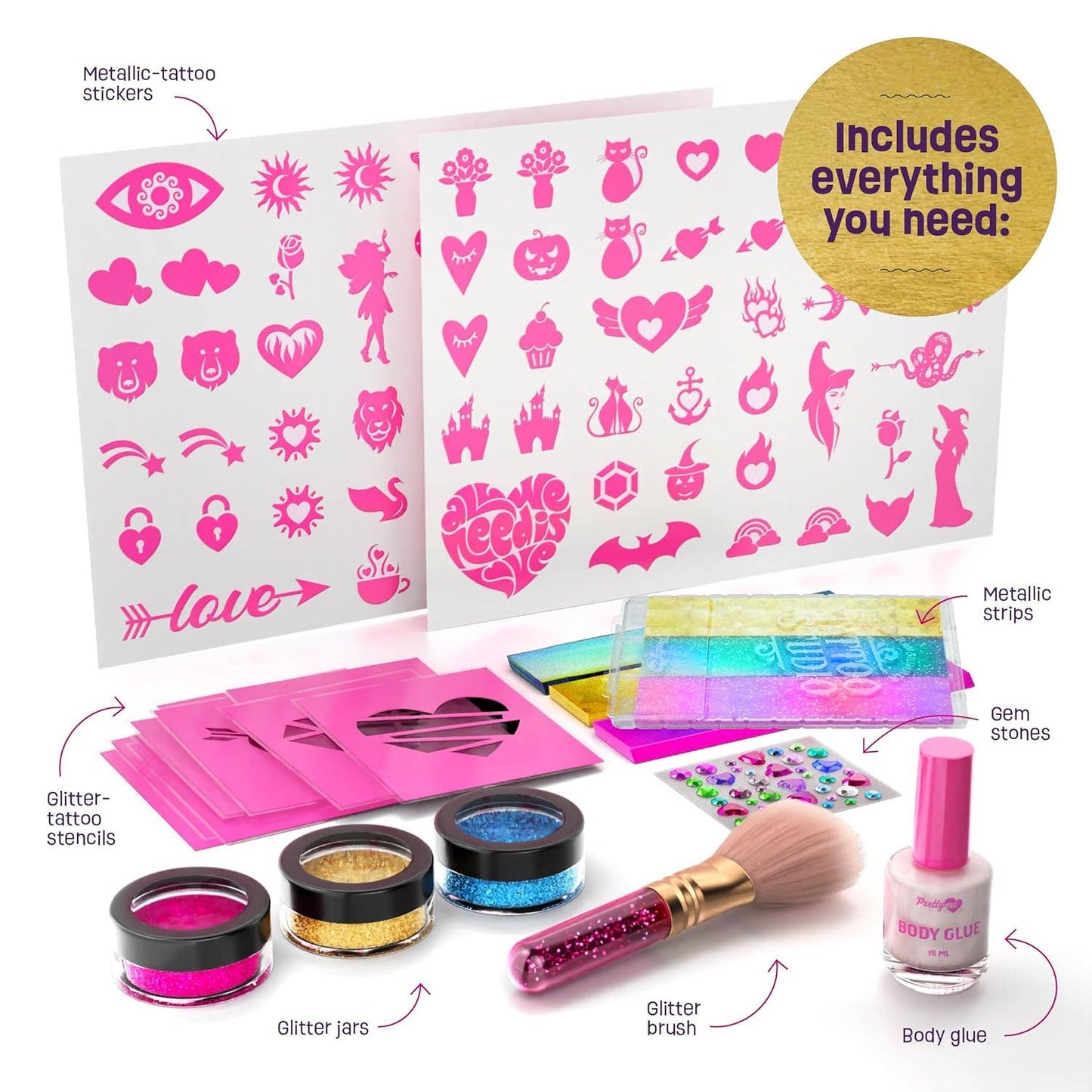 Temporary Shimmery Tattoo Studio Kit