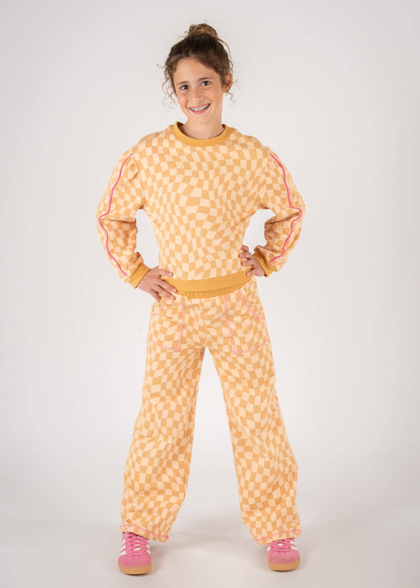 Twisted Check Sweatshirt