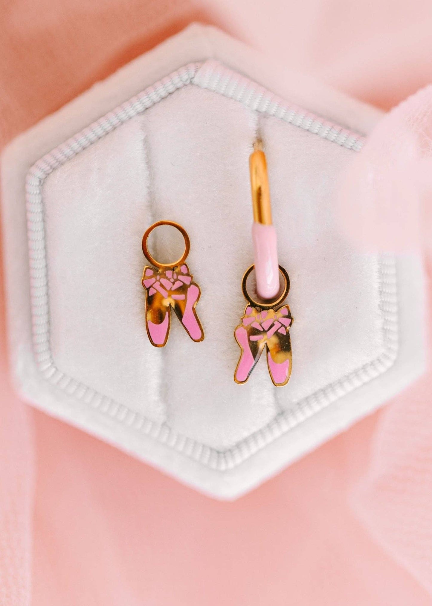 Ballet Slipper Huggie Earring Charms