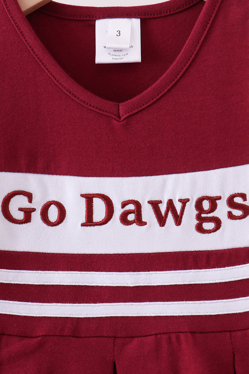 Go Dawgs Maroon Cheerleading Dress