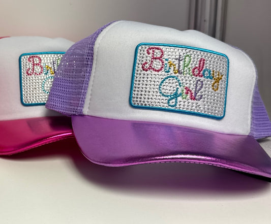 Birthday Girl Lavender Metallic Hat