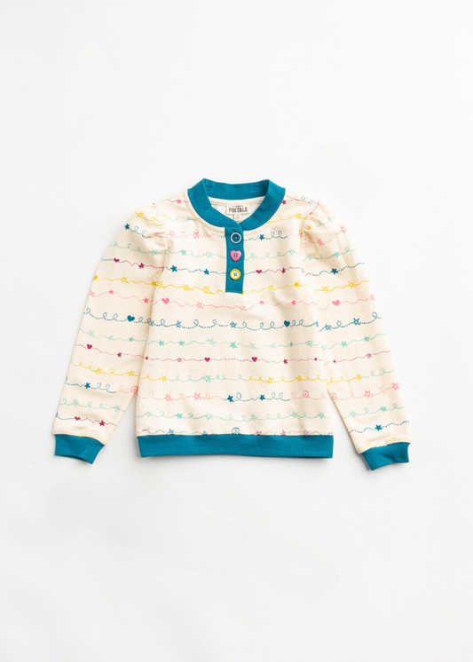 Scribble Long Sleeve Top