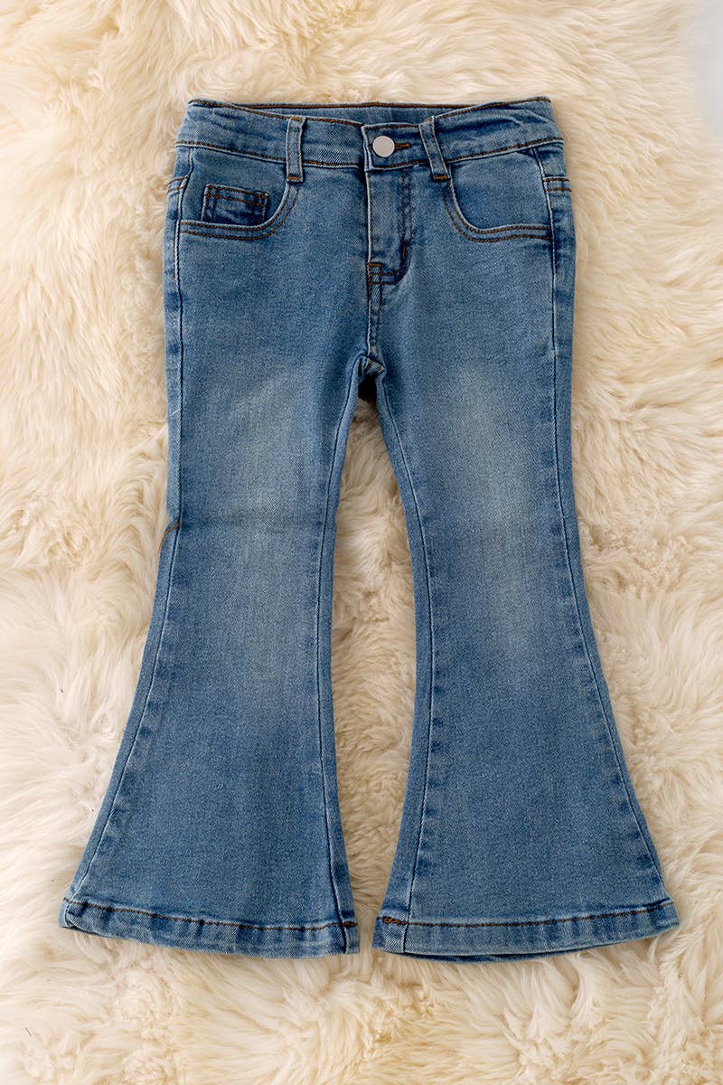 Bootcut Jeans Embroidered Pocket