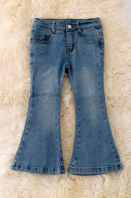 Bootcut Jeans Embroidered Pocket