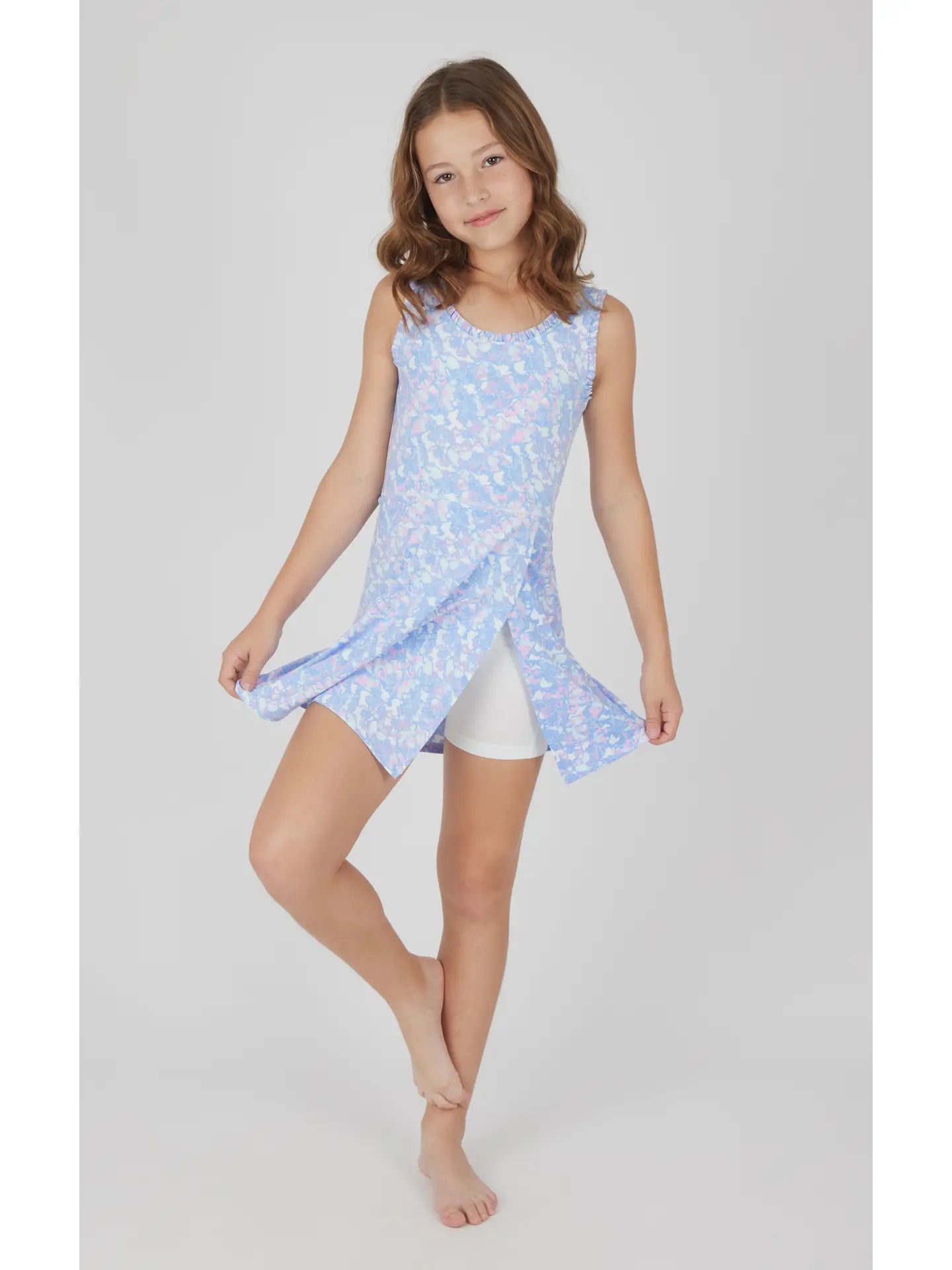 Ruffle Tennis Dress Inner Shorts Cotton Candy Kidz Ruffle Tennis Dress Inner Shorts Cotton Candy Kidz