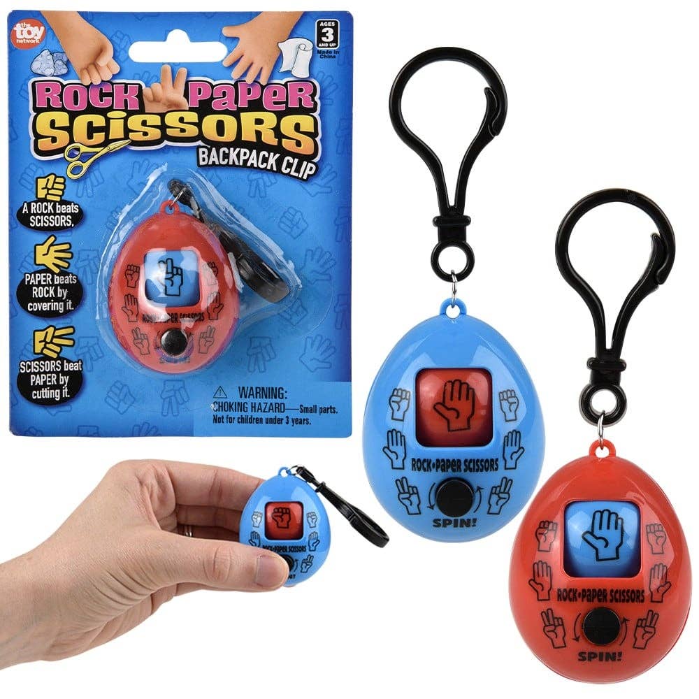 Rock, Paper, Scissors Game Keychain
