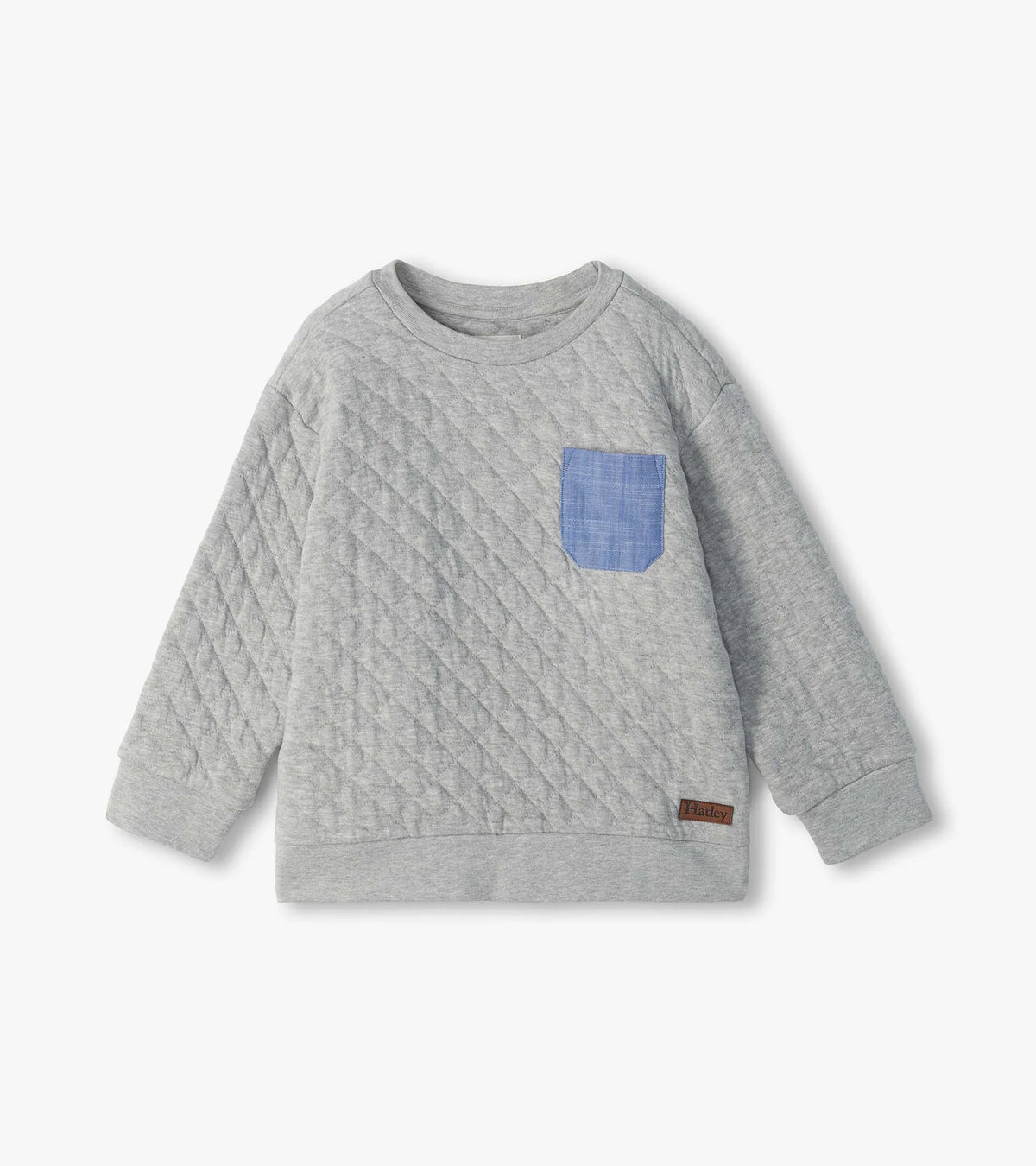 Athletic Grey Quilted Pullover