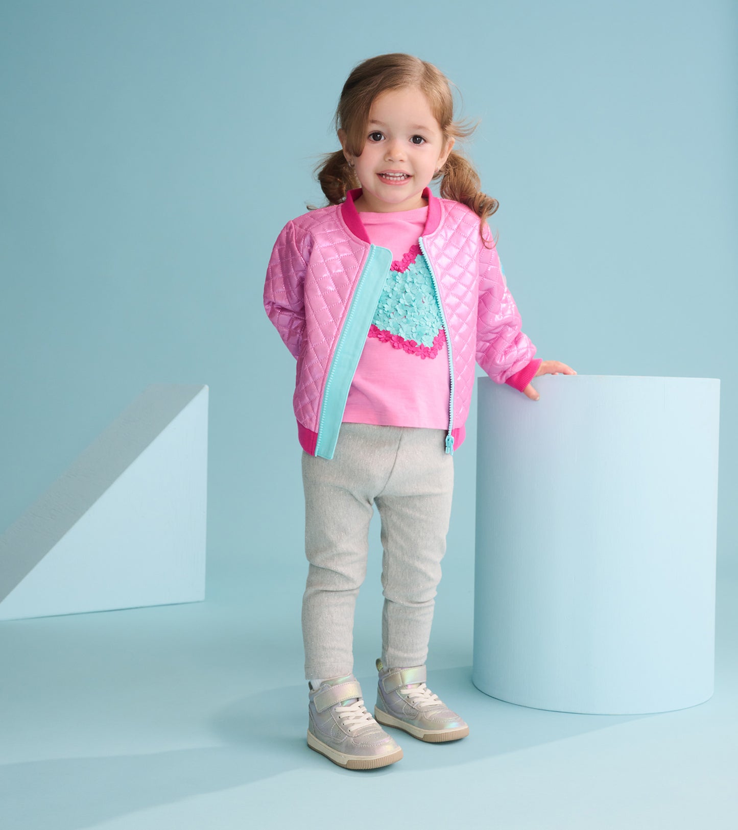 Silver Shimmer Cable Knit Leggings