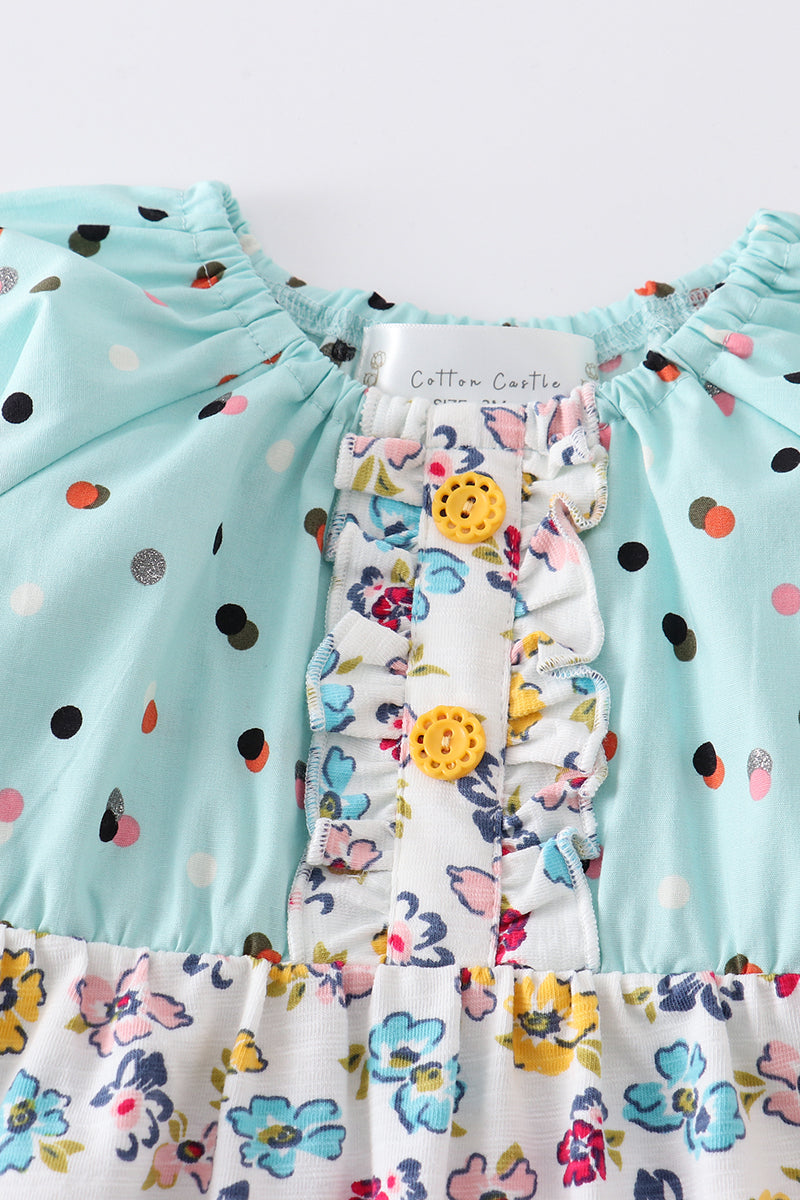 Floral Mint Romper