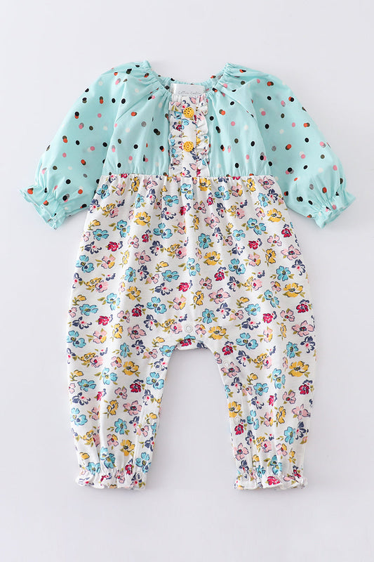 Floral Mint Romper