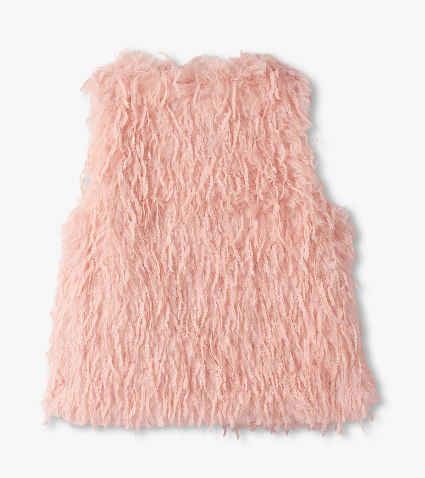 Pink Feather Faux Fur Vest