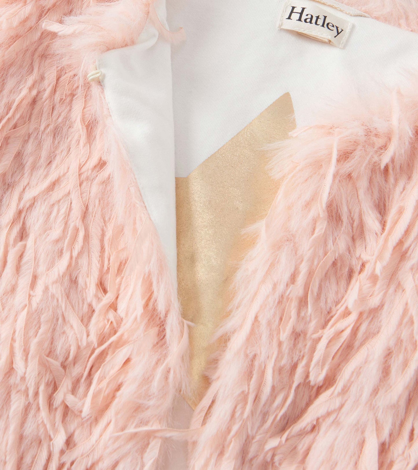 Pink Feather Faux Fur Vest