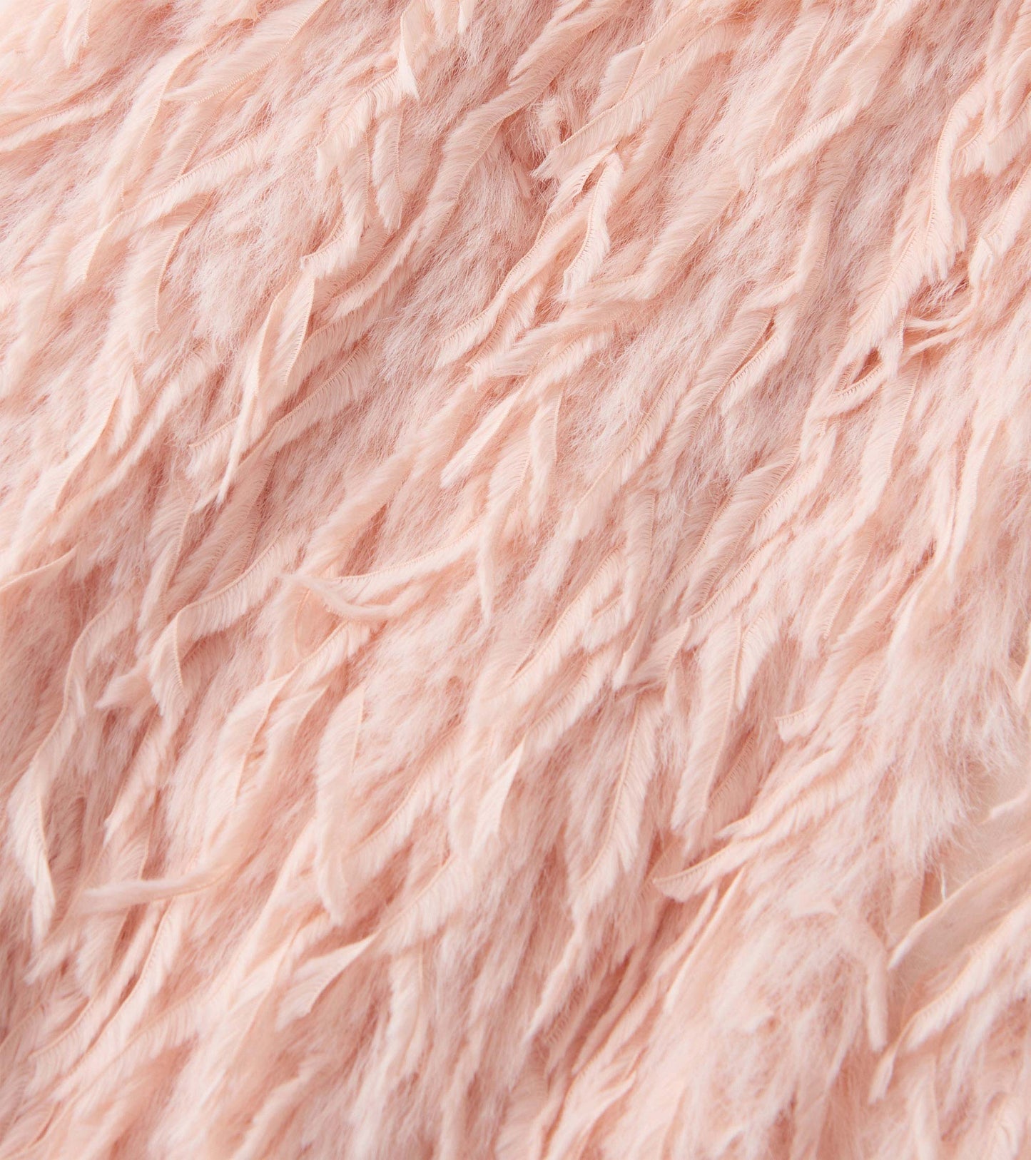 Pink Feather Faux Fur Vest
