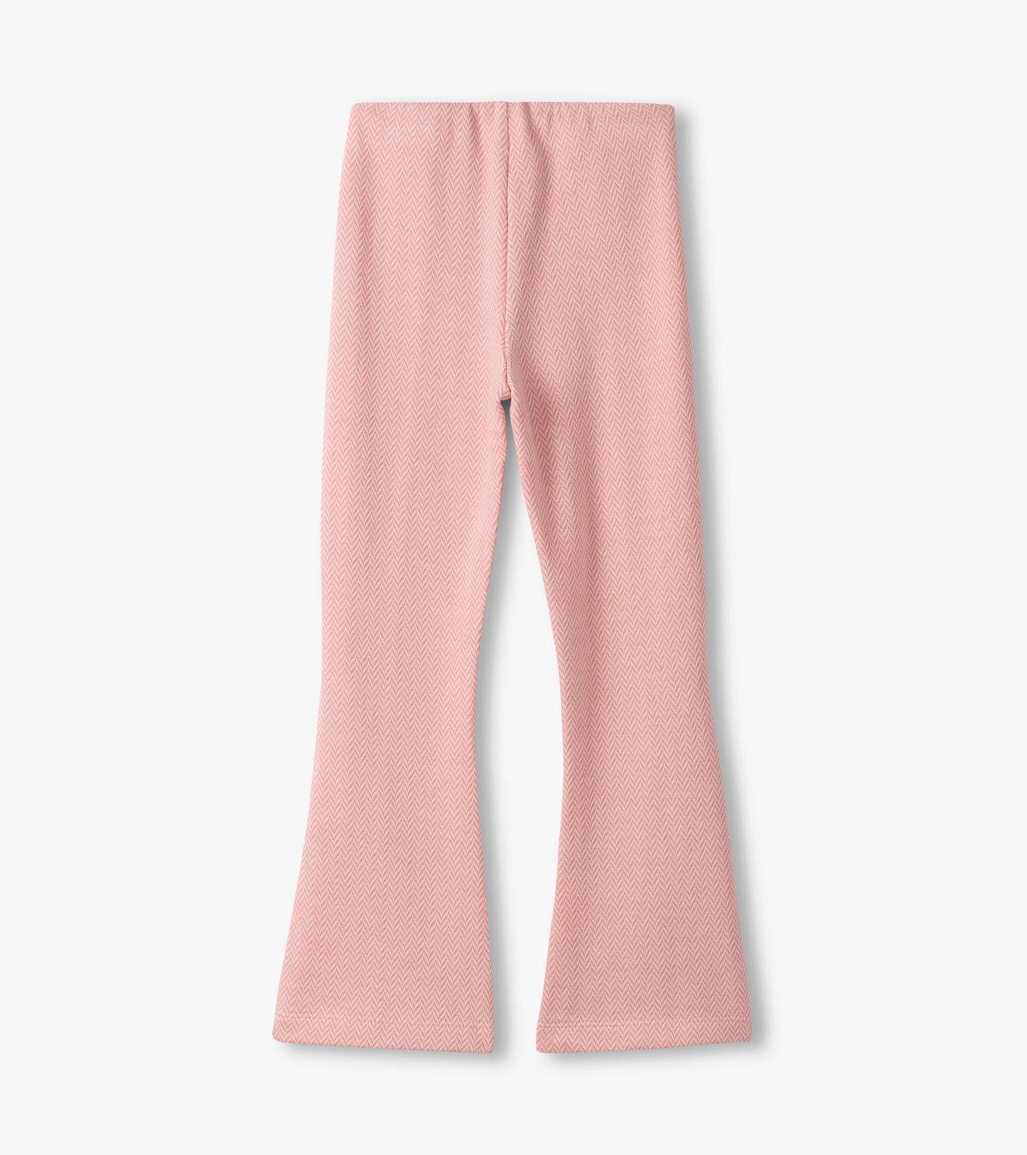 Flamingo Pink Herringbone Bell Bottoms