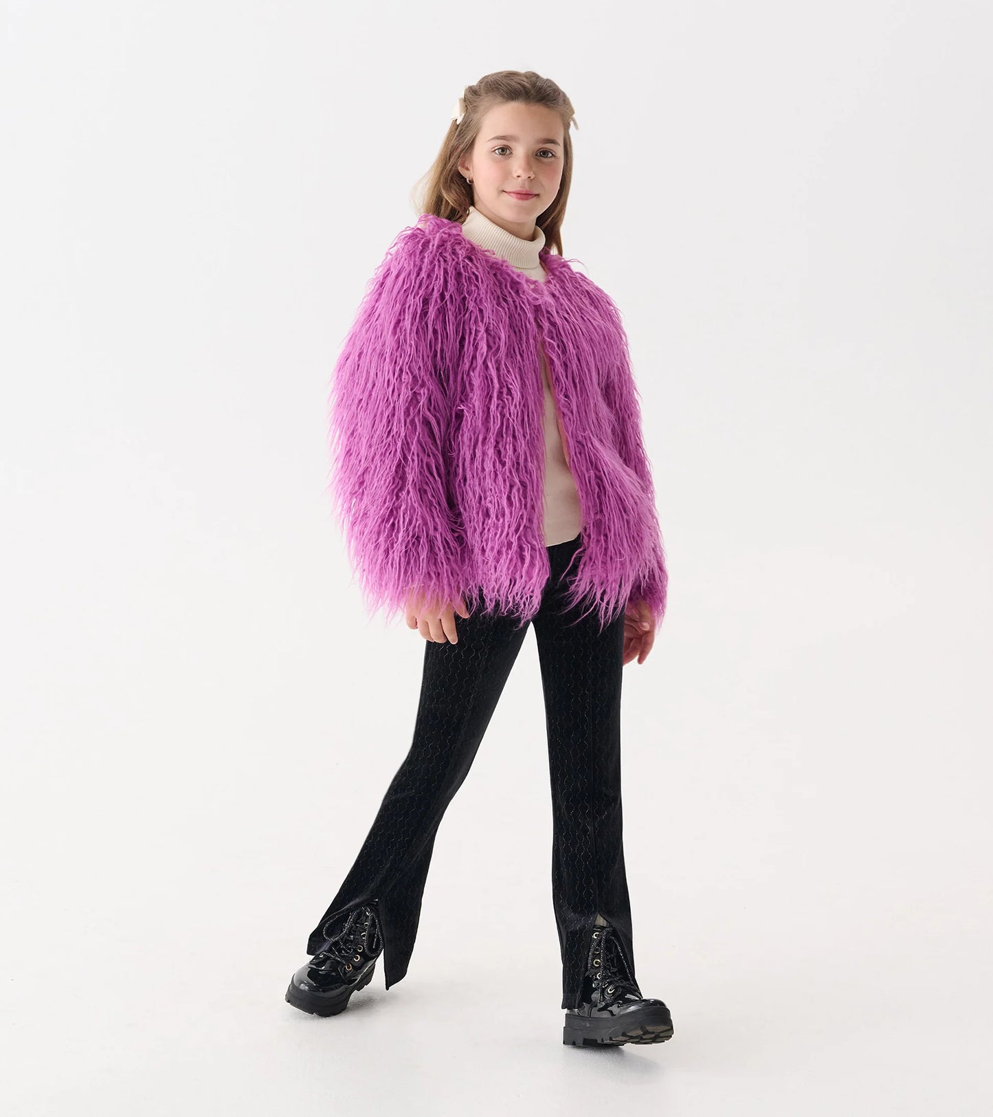 Orchid Mongolian Fur Topper