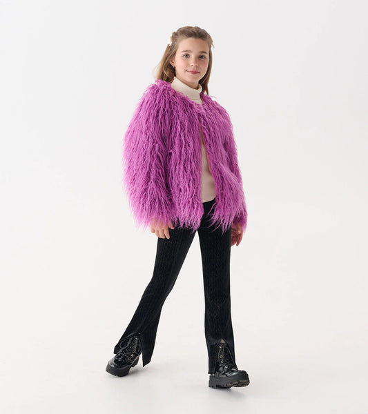 Orchid Mongolian Fur Topper