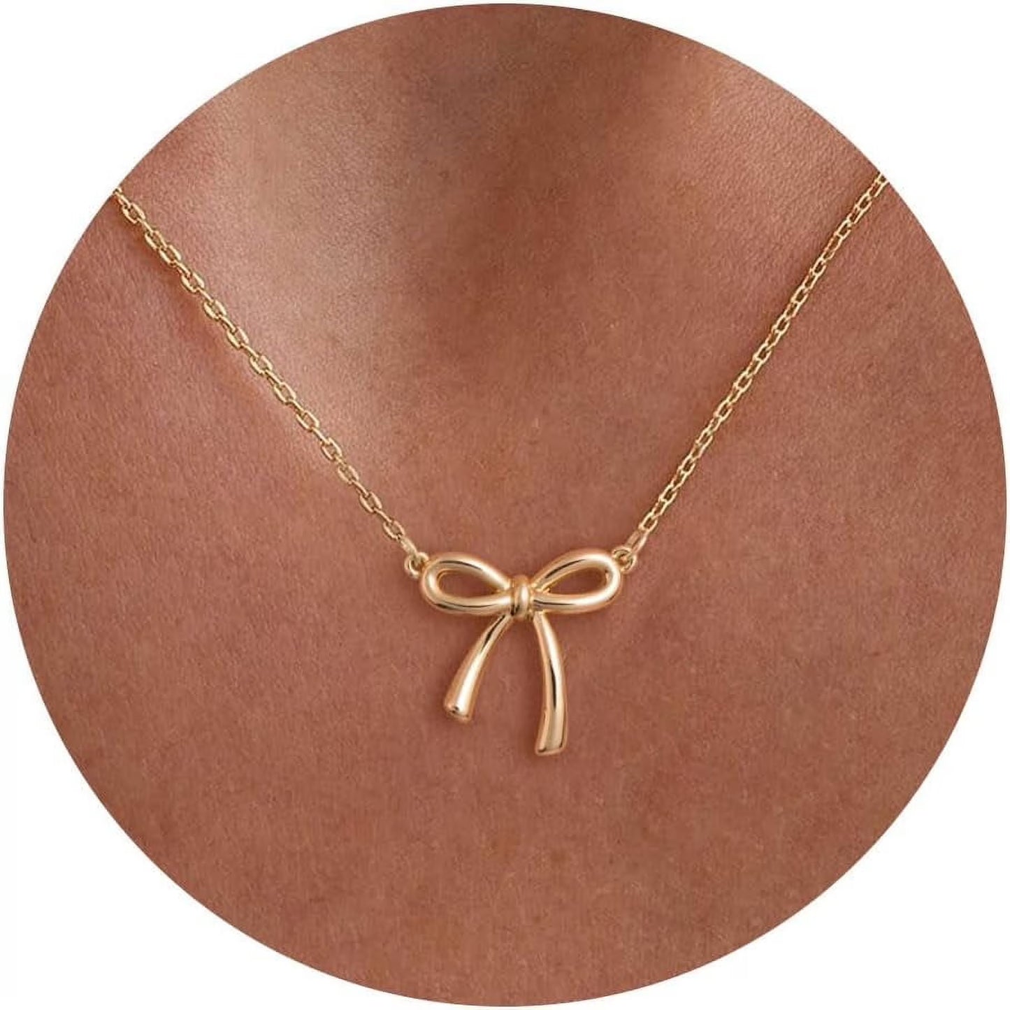 Bow Gold Plated Necklace