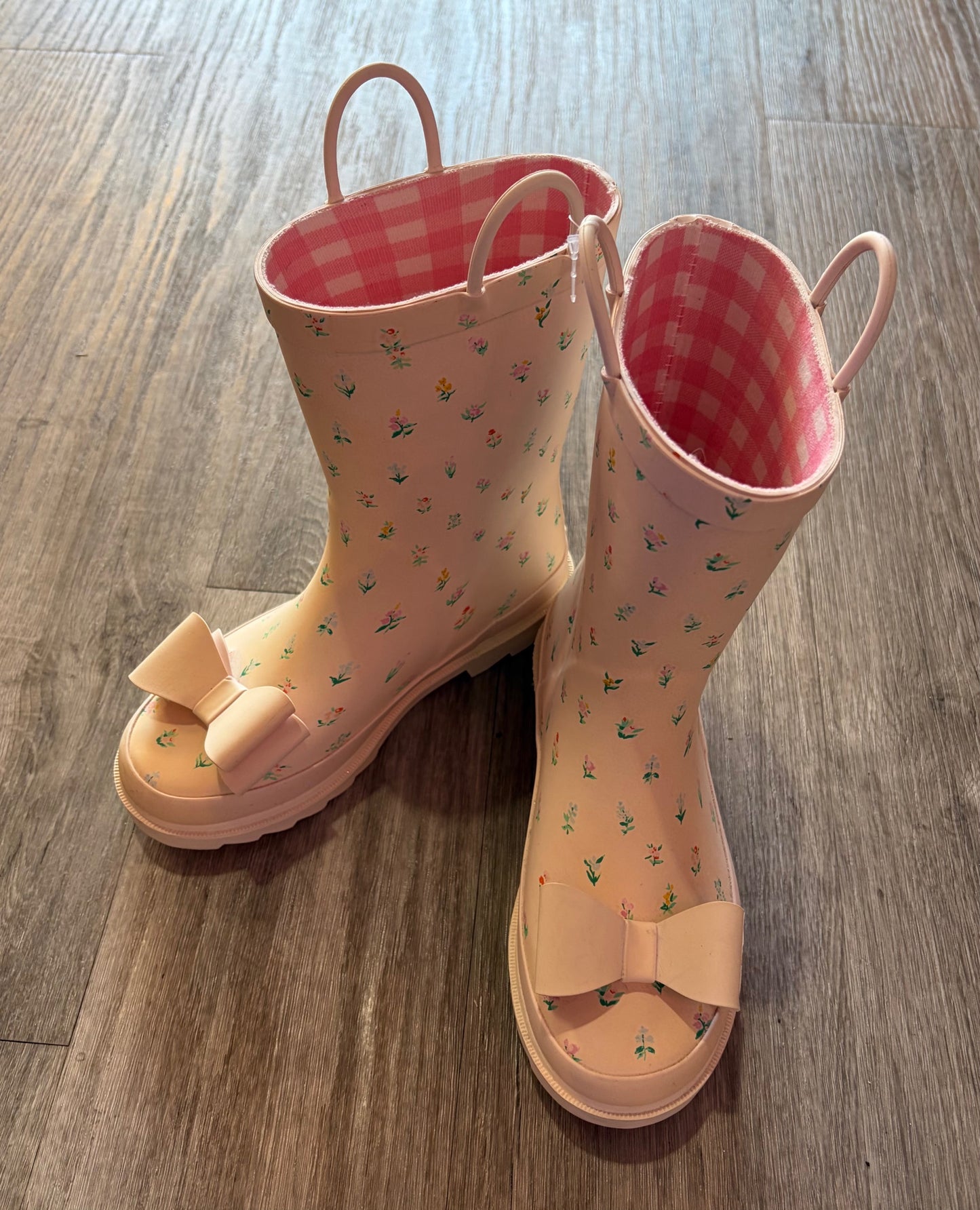Bow Floral Rain Boots