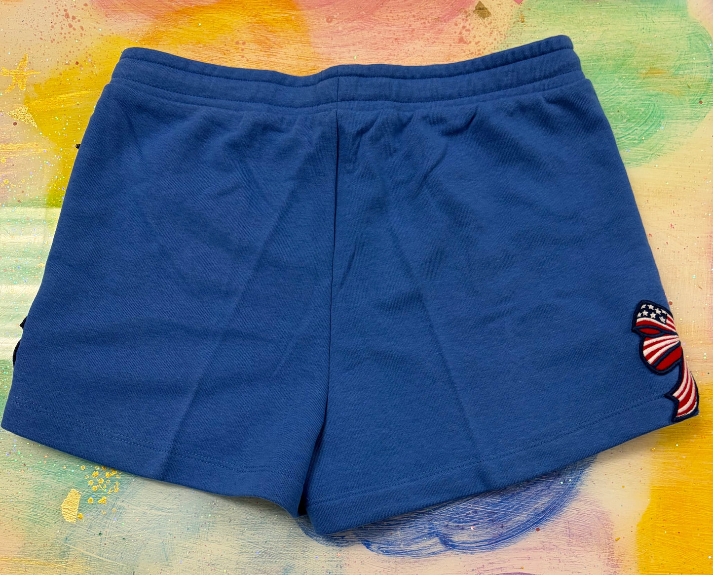 Side Cut Out Bow Patch Shorts