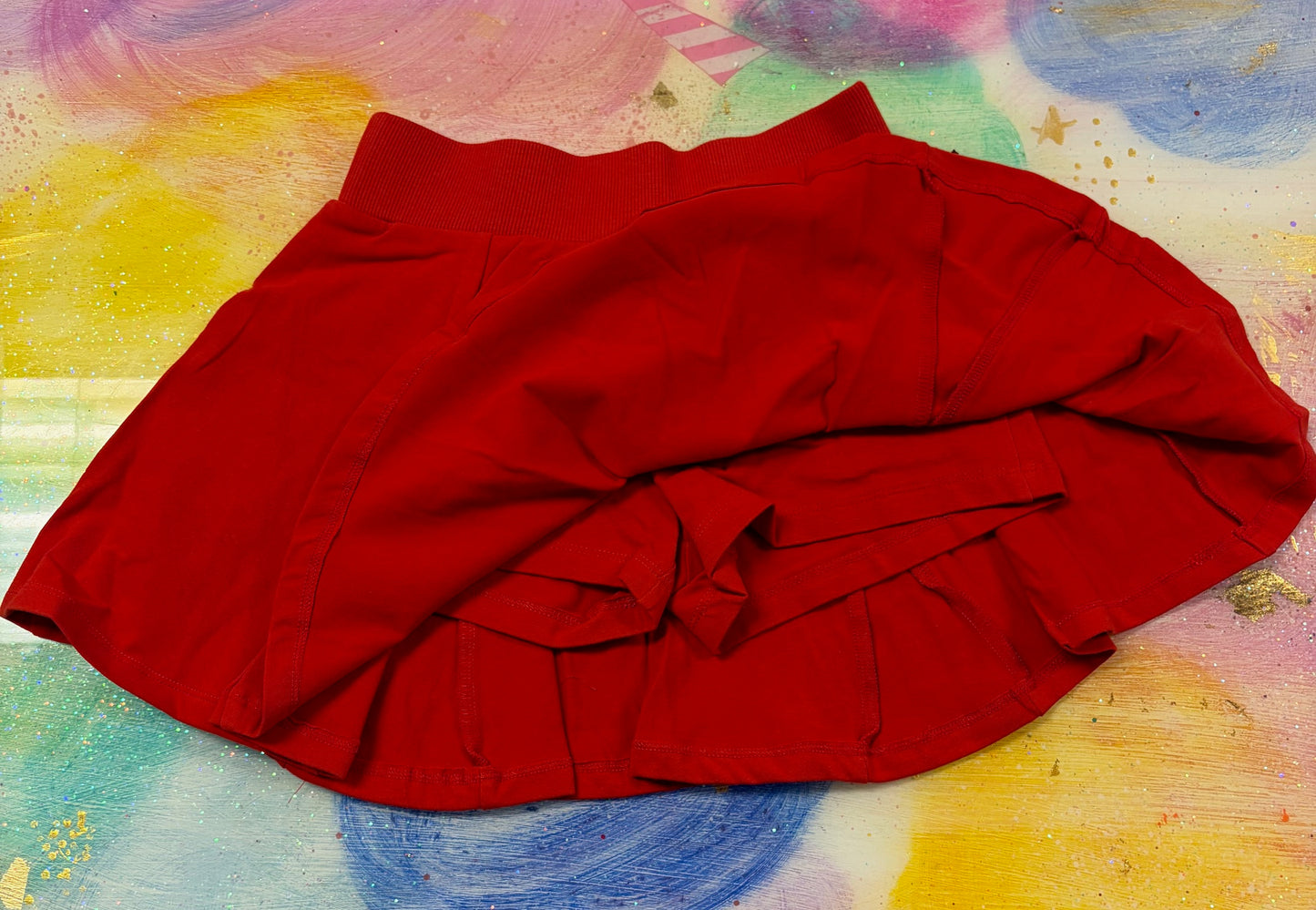 Pleated Skort High Risk Red
