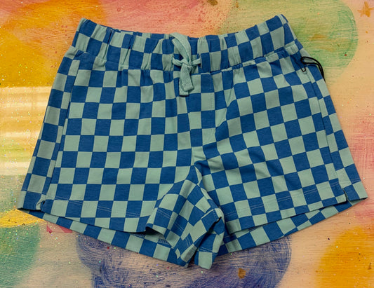 Checkered Shorts Blue