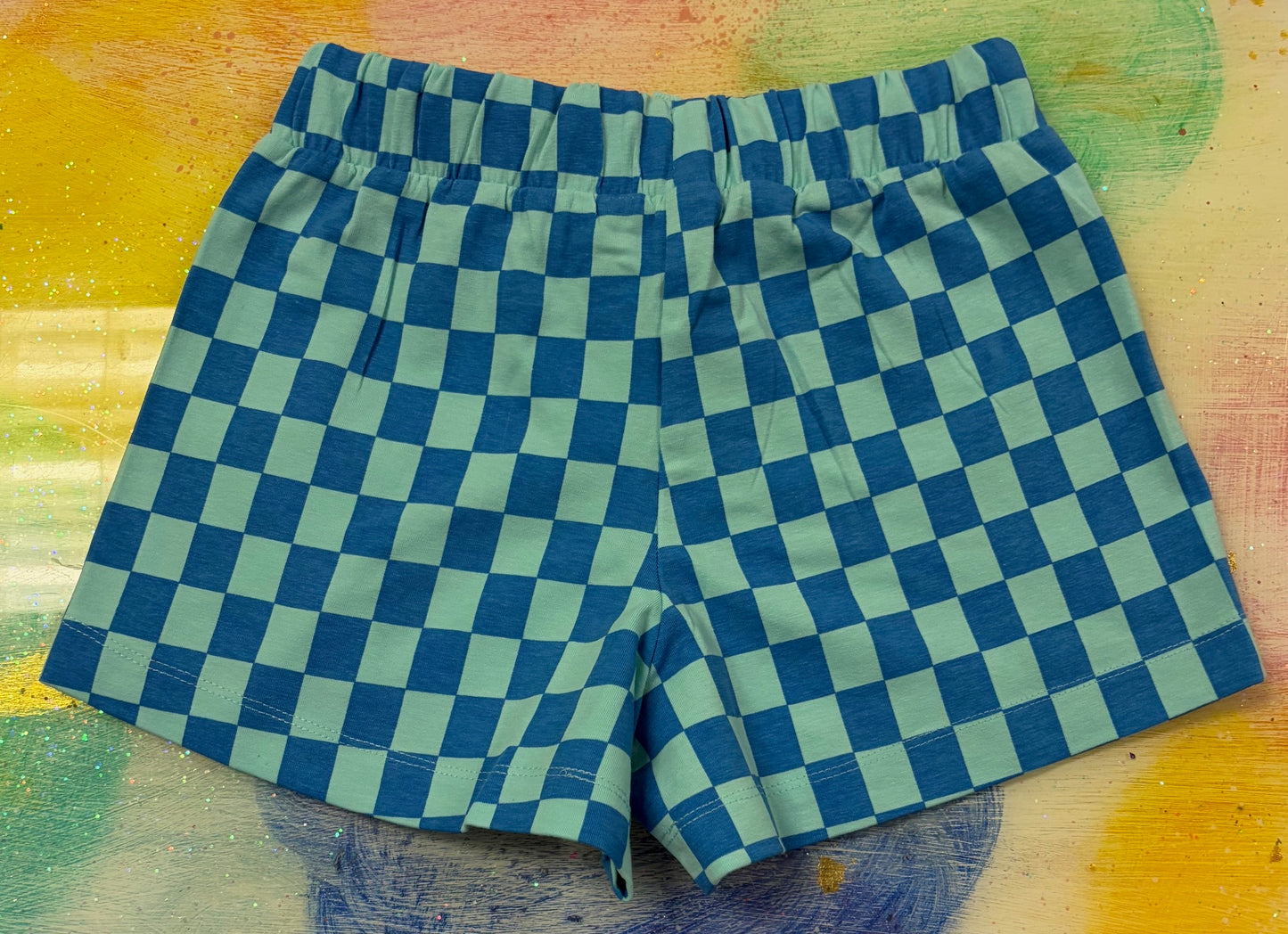 Checkered Shorts Blue