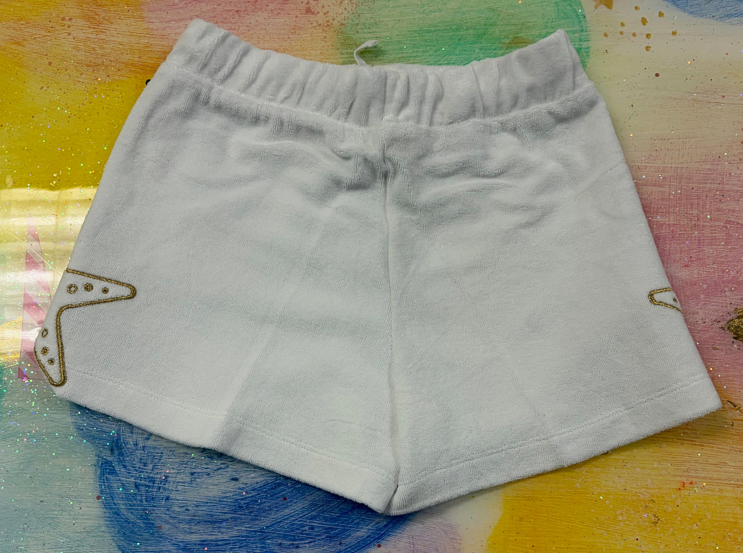 Starfish Embroidered Terry Shorts