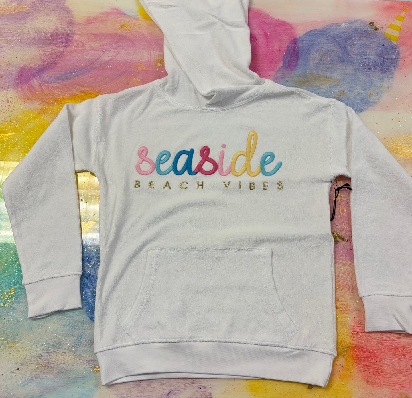 Starfish Embroidered Terry Shorts